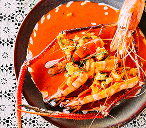 Villa Minh - Panang Kung (Shrimp with red curry)
